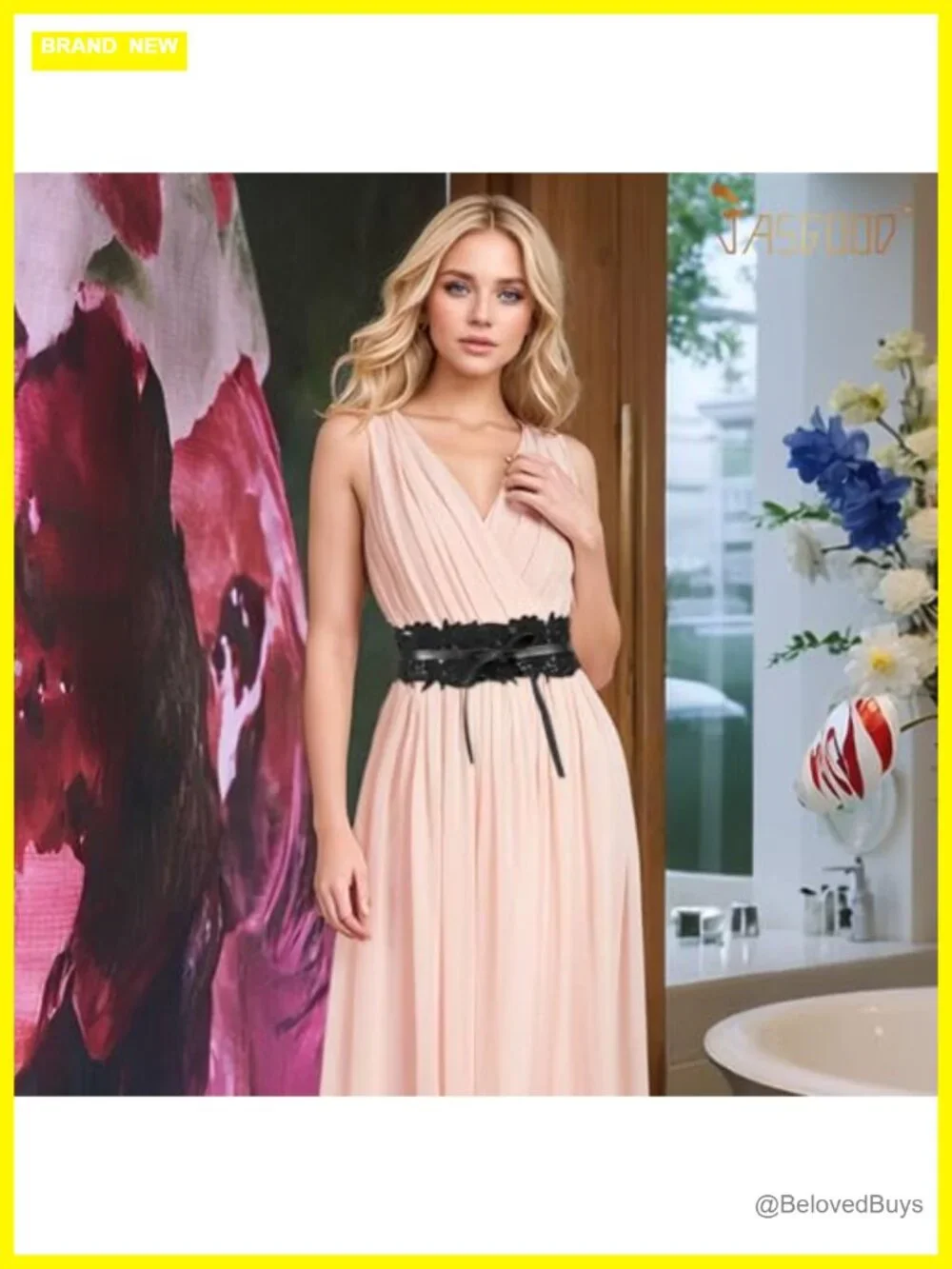 Women's Wide Corset Waist Belt with Bowknot - Faux Leather & Lace